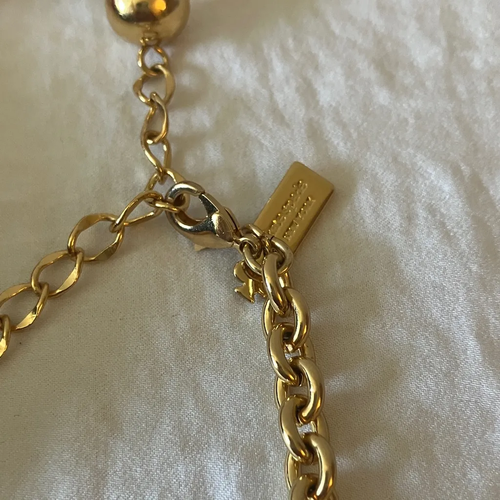 Kate Spade:Coral & Gold Tone Necklace- Statement Piece- jewelry bag - Image 10