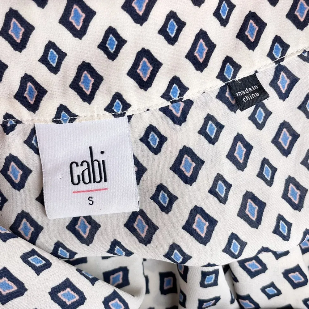 CAbi 3272 Cleo Tunic Tank Sleeveless Printed Scoop Neck Blouse Size Small Career - Image 6