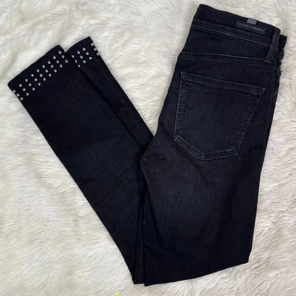 Citizens of Humanity Rocket High RIse Skinny Ankle‎ Studded Jeans Size 25 - Image 5
