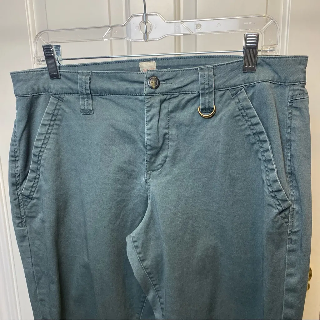 JAG Jeans tapered cropped chino pants green D ring belt loops 12 - Image 3