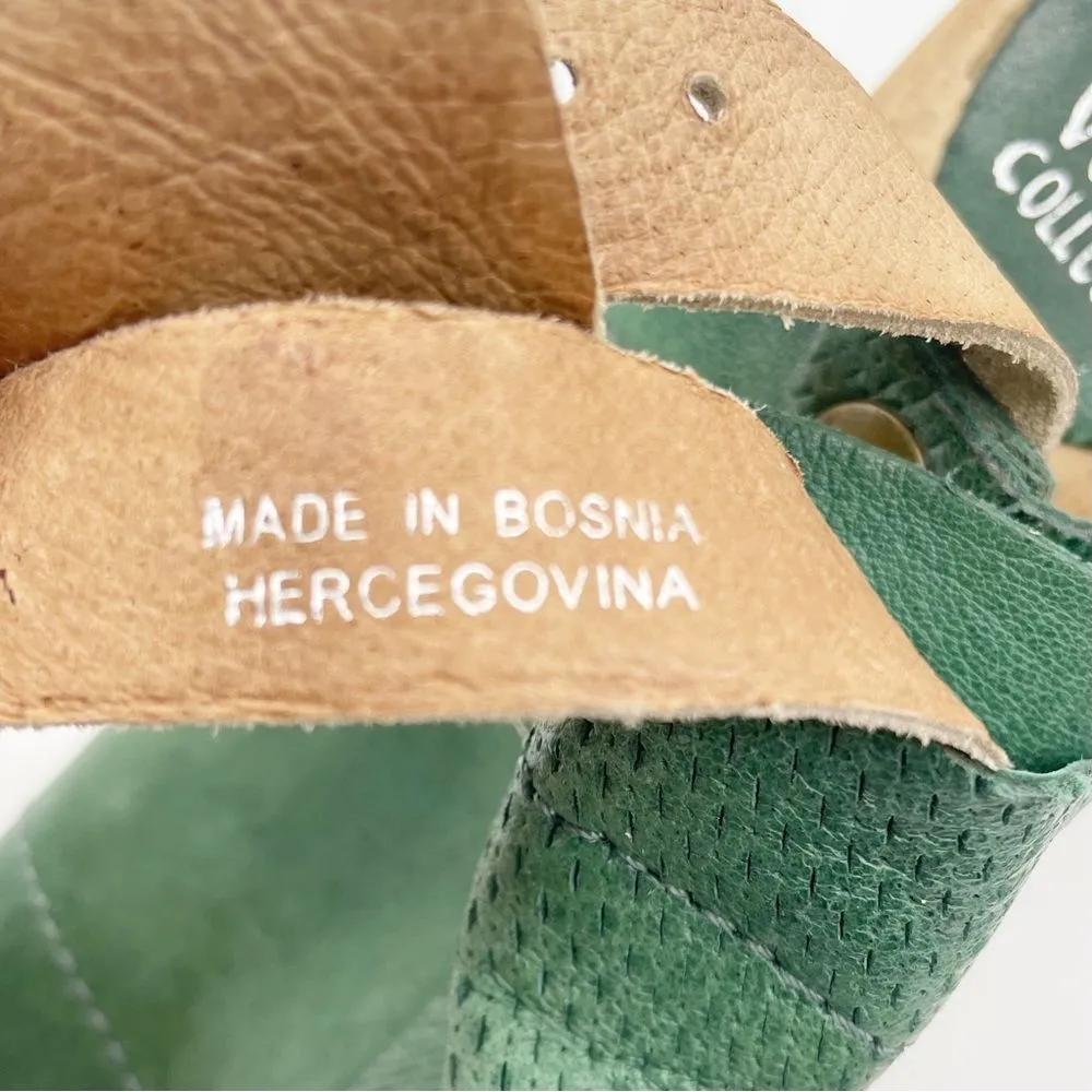 Miz Mooz Millicent Emerald Green Leather Slingback Sandals Size EU 41 US 9.5-10 - Image 12