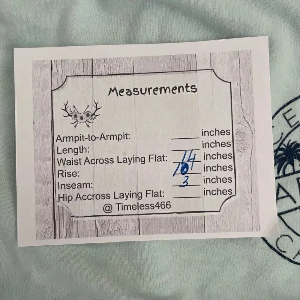 Southern Spirit Tiffany Green Cotton Womens Shorts SZ S Green - Image 8