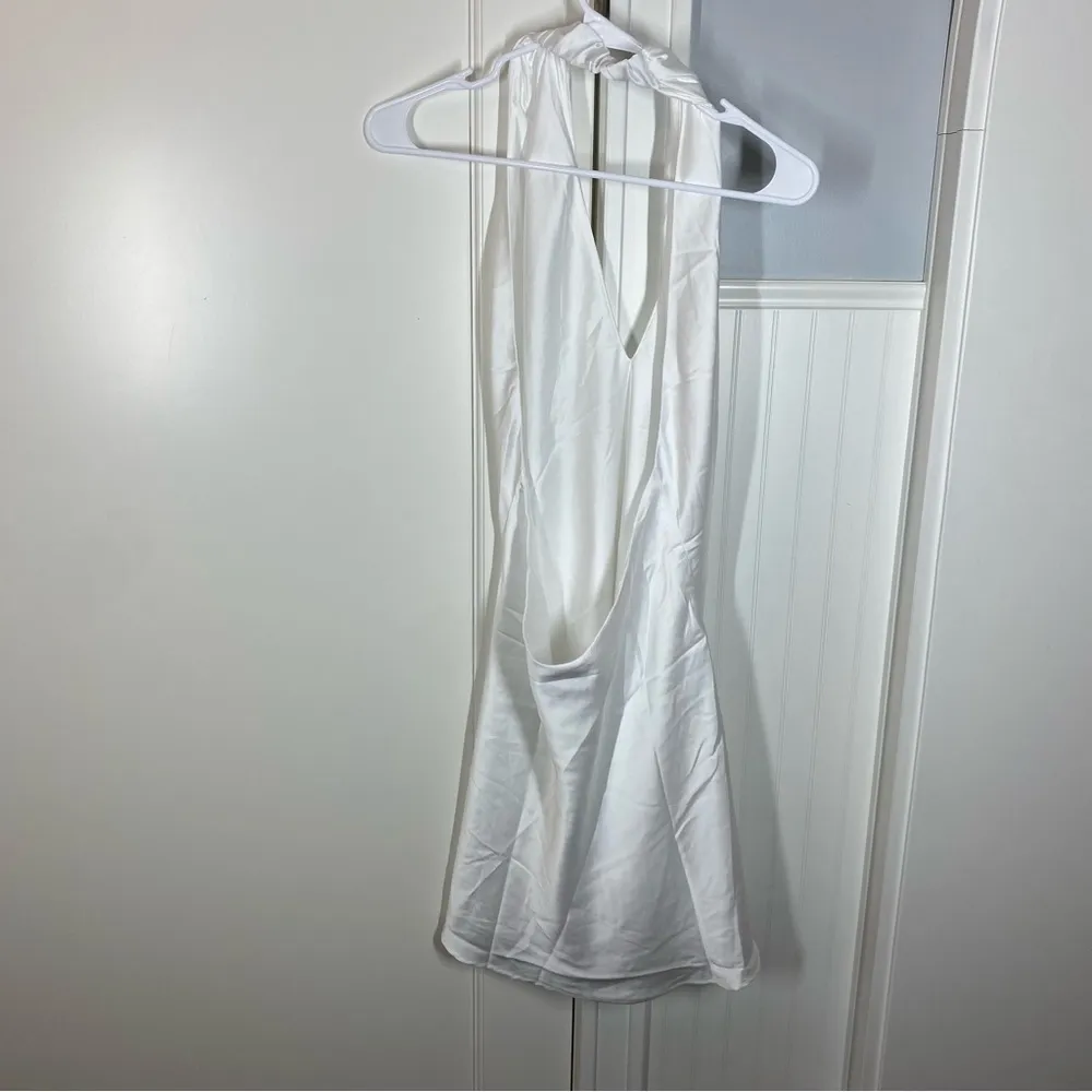 Show me your mumu wedding Jasmine Mini Dress in ivory white luxe statin small - Image 7