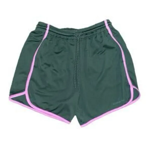 NWOT Outdoor Voices evergreen and pink recmesh athletic shorts - Image 6