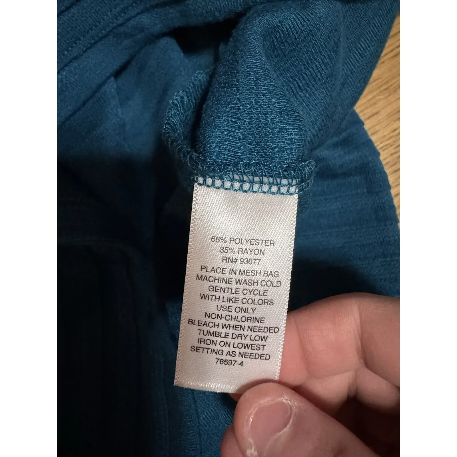 LIZ CLAIBORNE Women Sweater Sz XL Knit Buttons Teal Artsy Career Office City NWT - Image 10