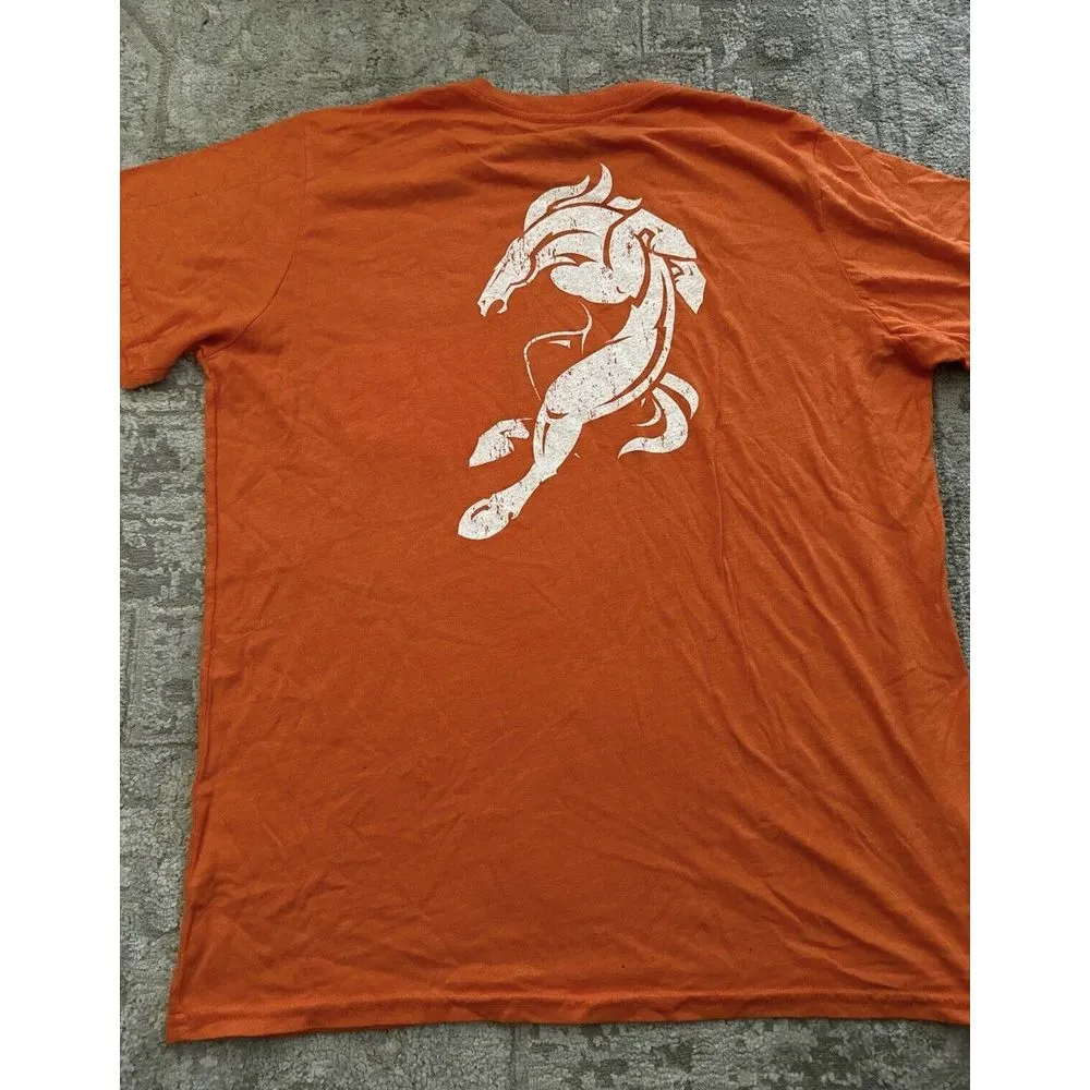 NFL Team Apparel Women's Denver Broncos T Shirt‎ Size 2XL Casual Logo Orange - Image 2