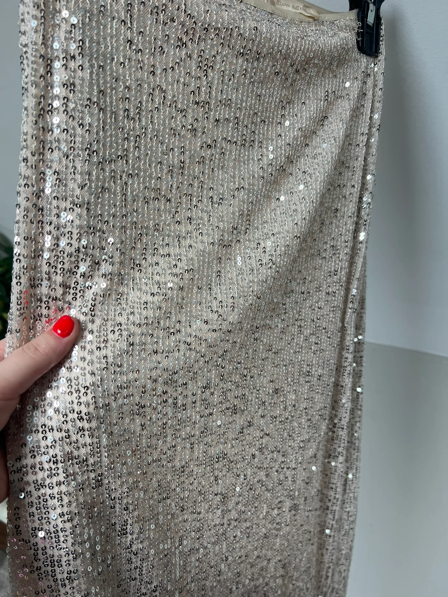 Altar’d State Champagne Sequin Skirt  - Image 3