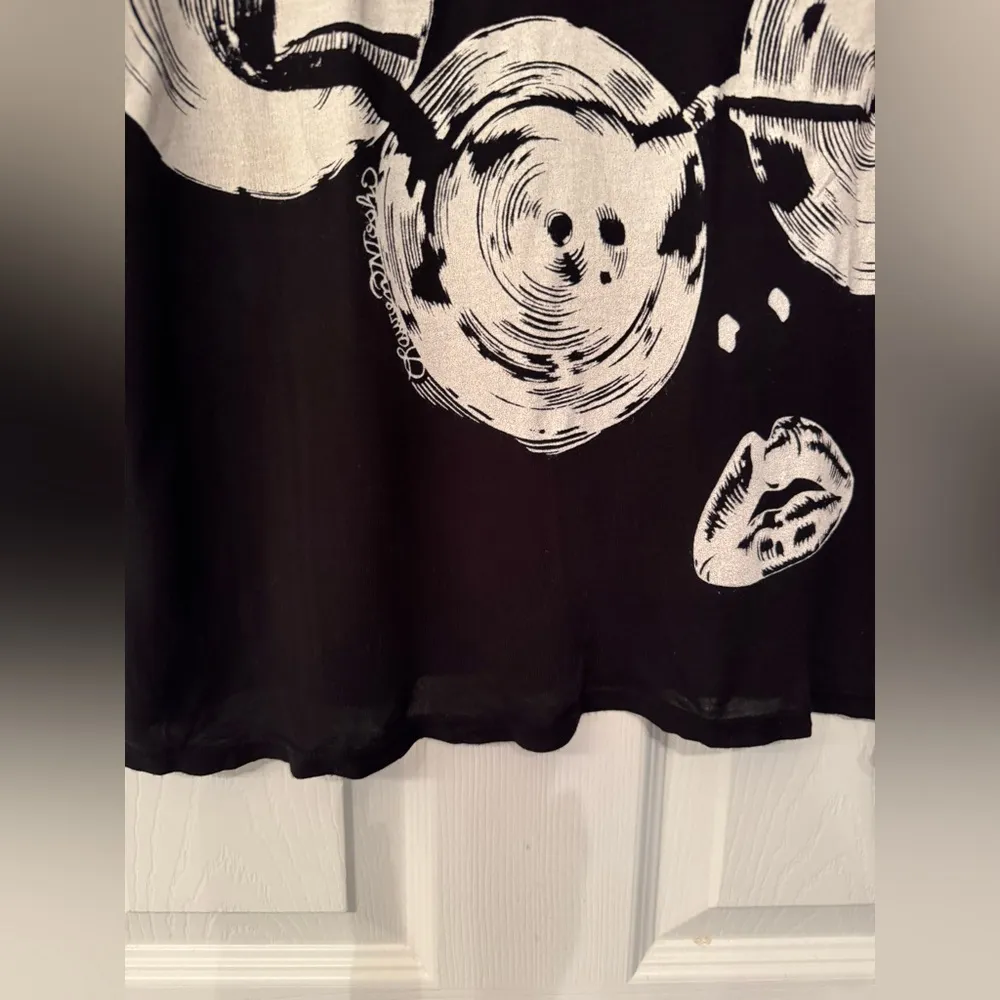 Lauren Moshi Murua Roll Up Steam Punk Women’s Black Short Sleeve Shirt Size XS - Image 7