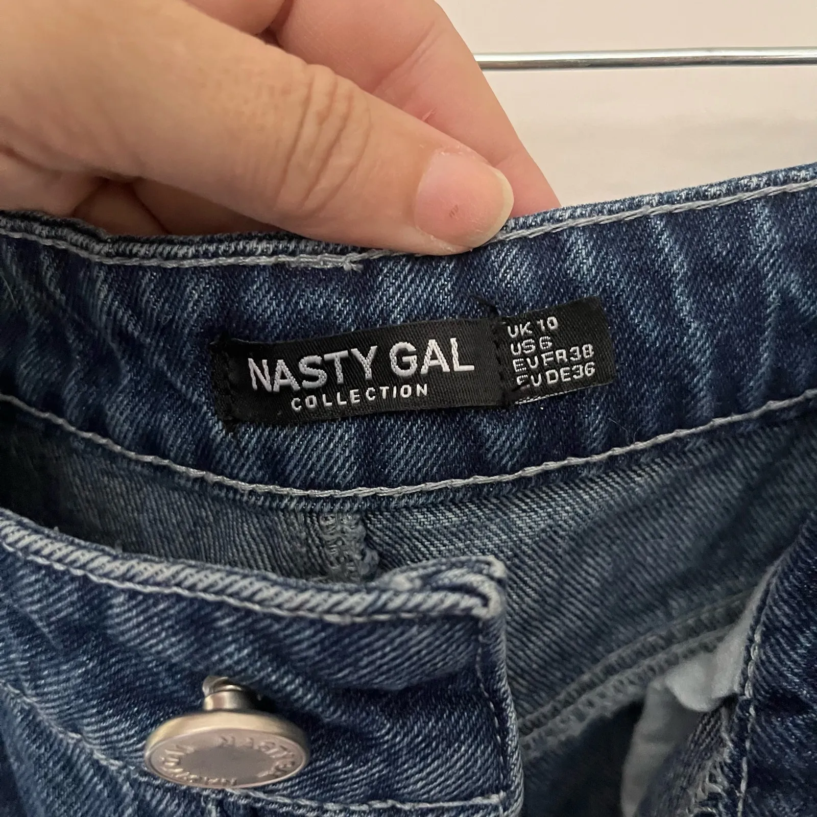 Nasty Girl Patchwork Womens Jeans Sz 6 Y2K Grunge Street Festival High Rise Edgy - Image 6