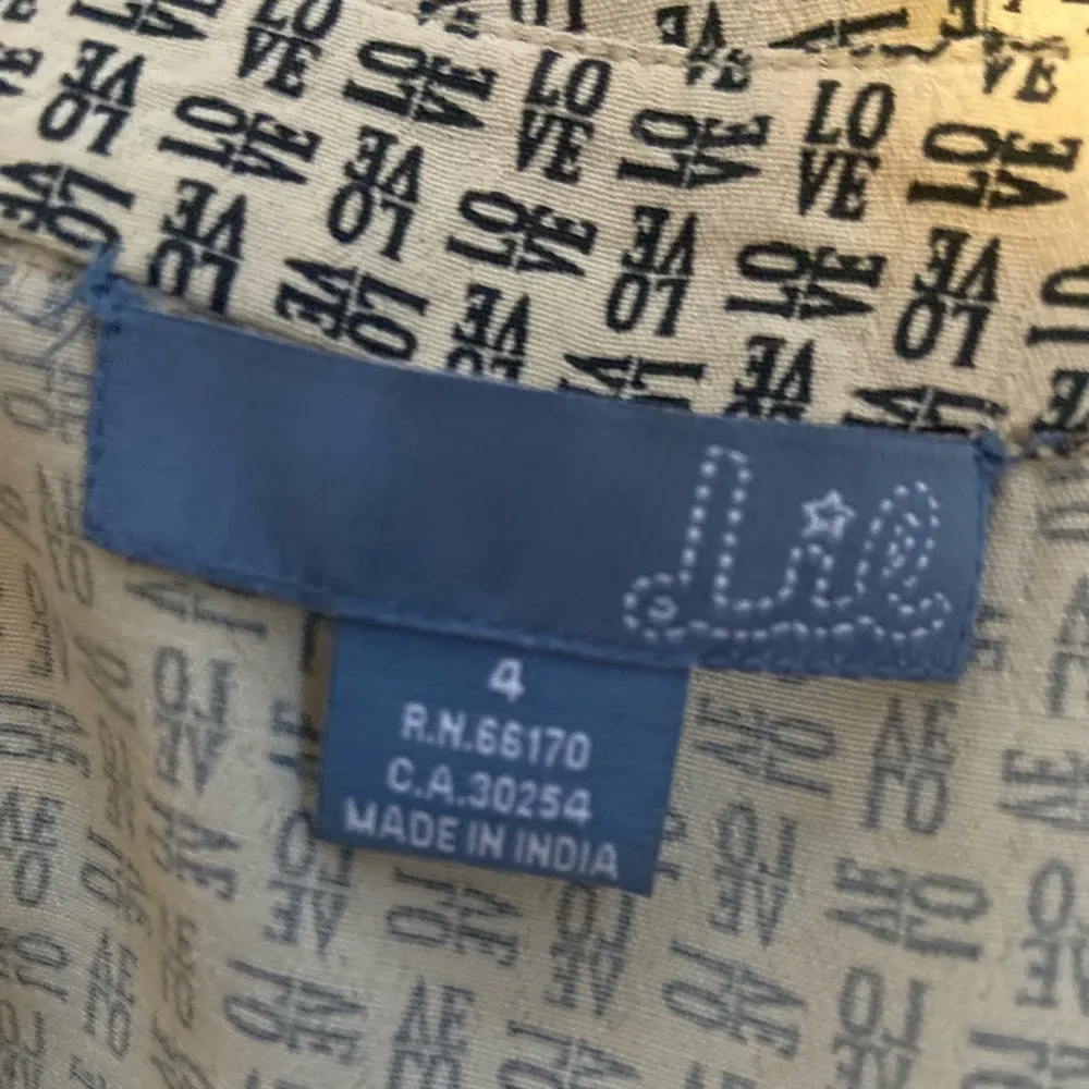 Anthropologie Dil novelty love print size 4 dress with pockets. - Image 5