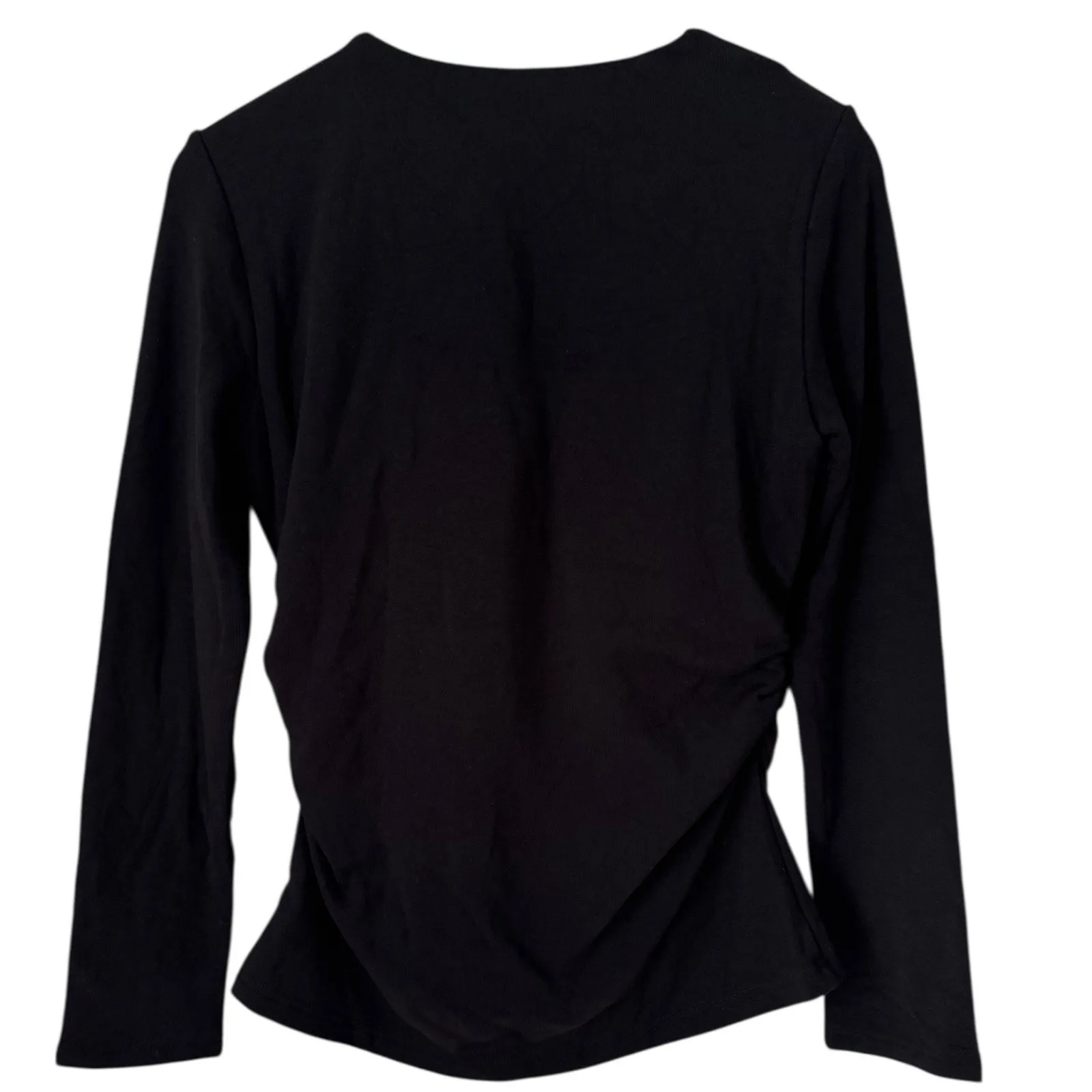 NWT OGL ProWarm V Neck Ruched Sides Brami Top Long Sleeve Black Size Large - Image 5