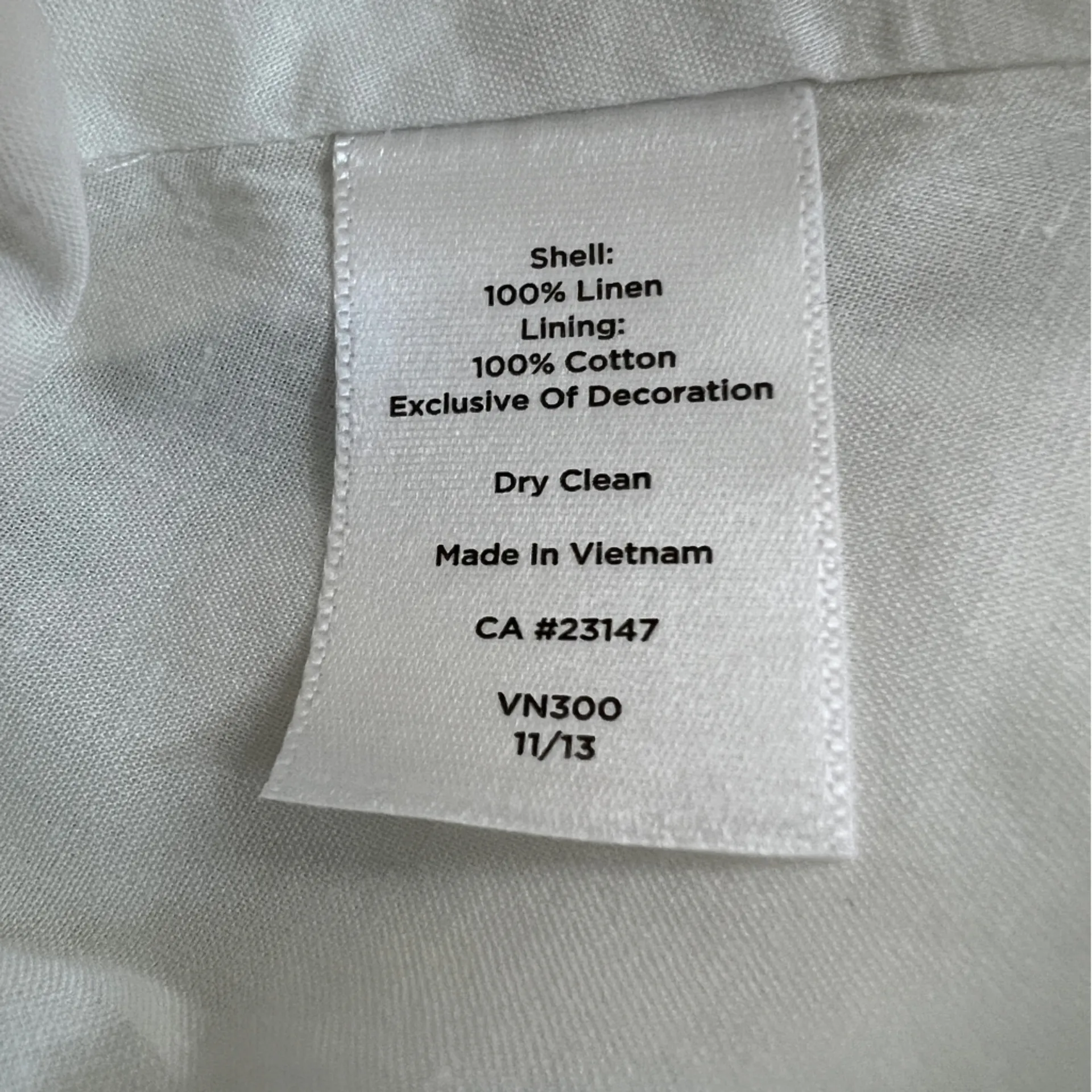 Talbots Size 20 100% Linen Cream Color Lined Skirt Hook & Eye & Zipper Closure - Image 9