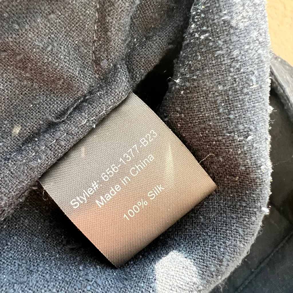 NWT Jenni Kayne Navy Blue 100% Silk Relaxed Trouser size 10 Minimalist - Image 8