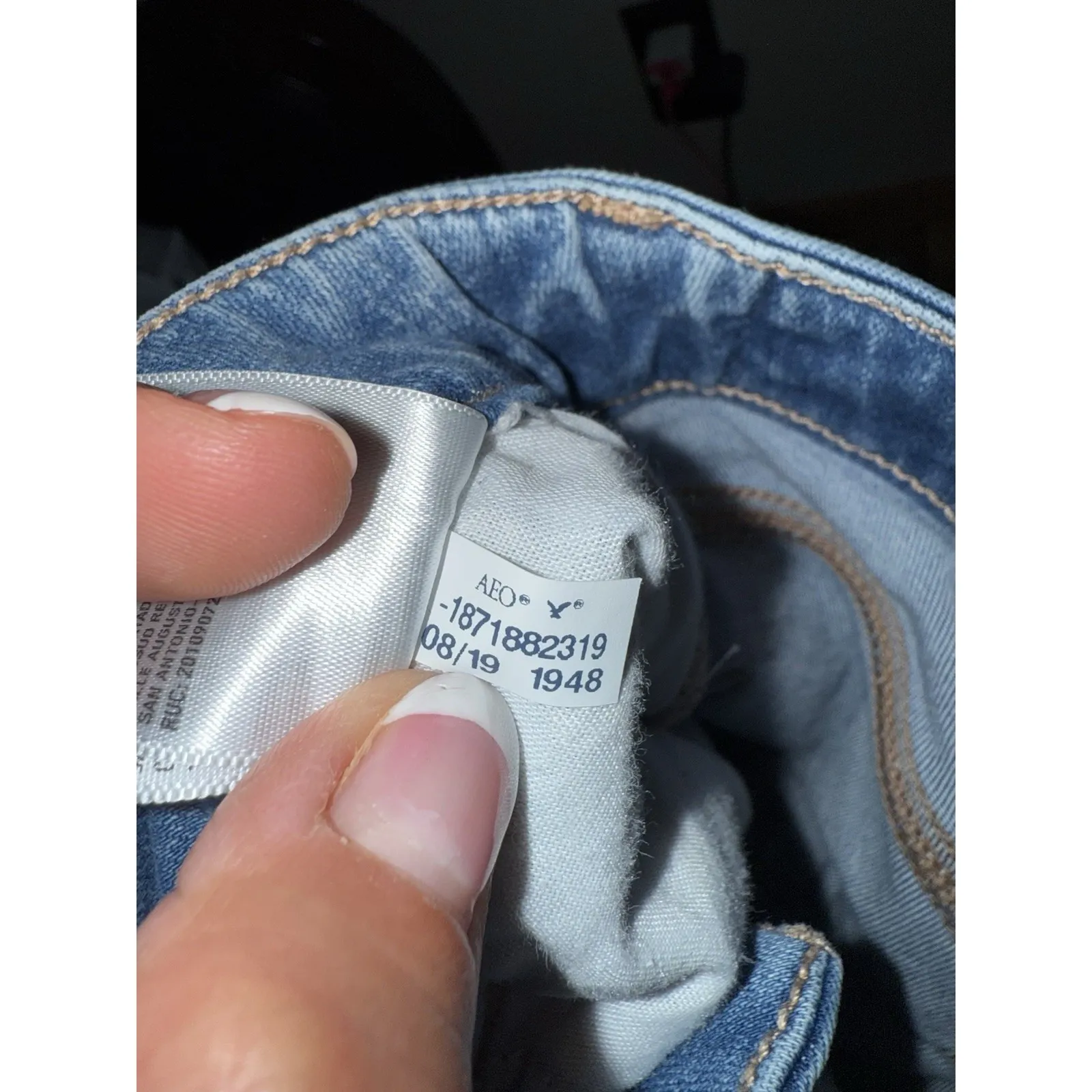 American Eagle AE Sz 4 Jeans Hi-Rise‎ Jegging Ne(x)t Level Stretch Jeans Denim - Image 6