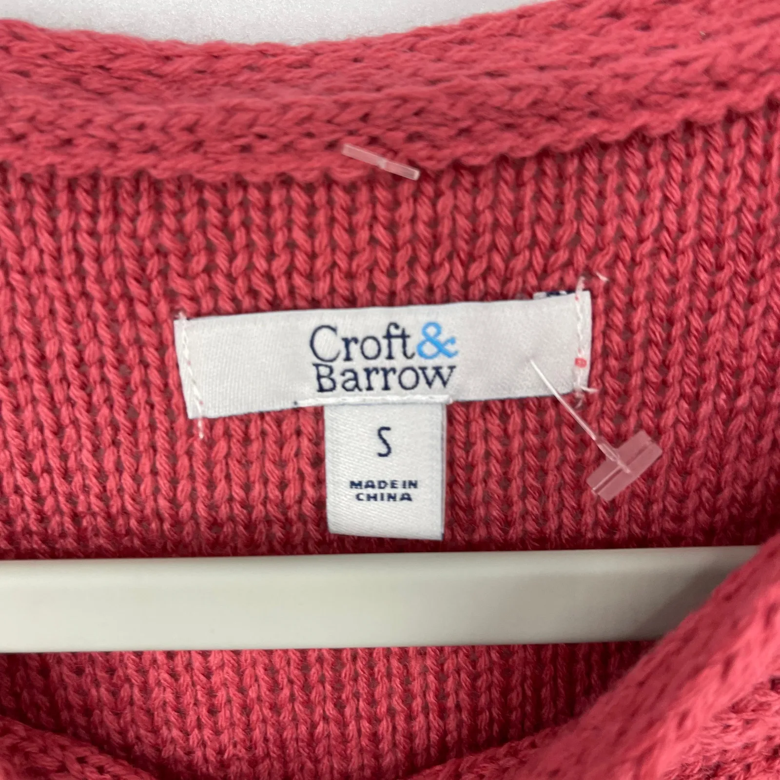 CROFT & BARROW Dark Pink Red Sweater Small - Image 3