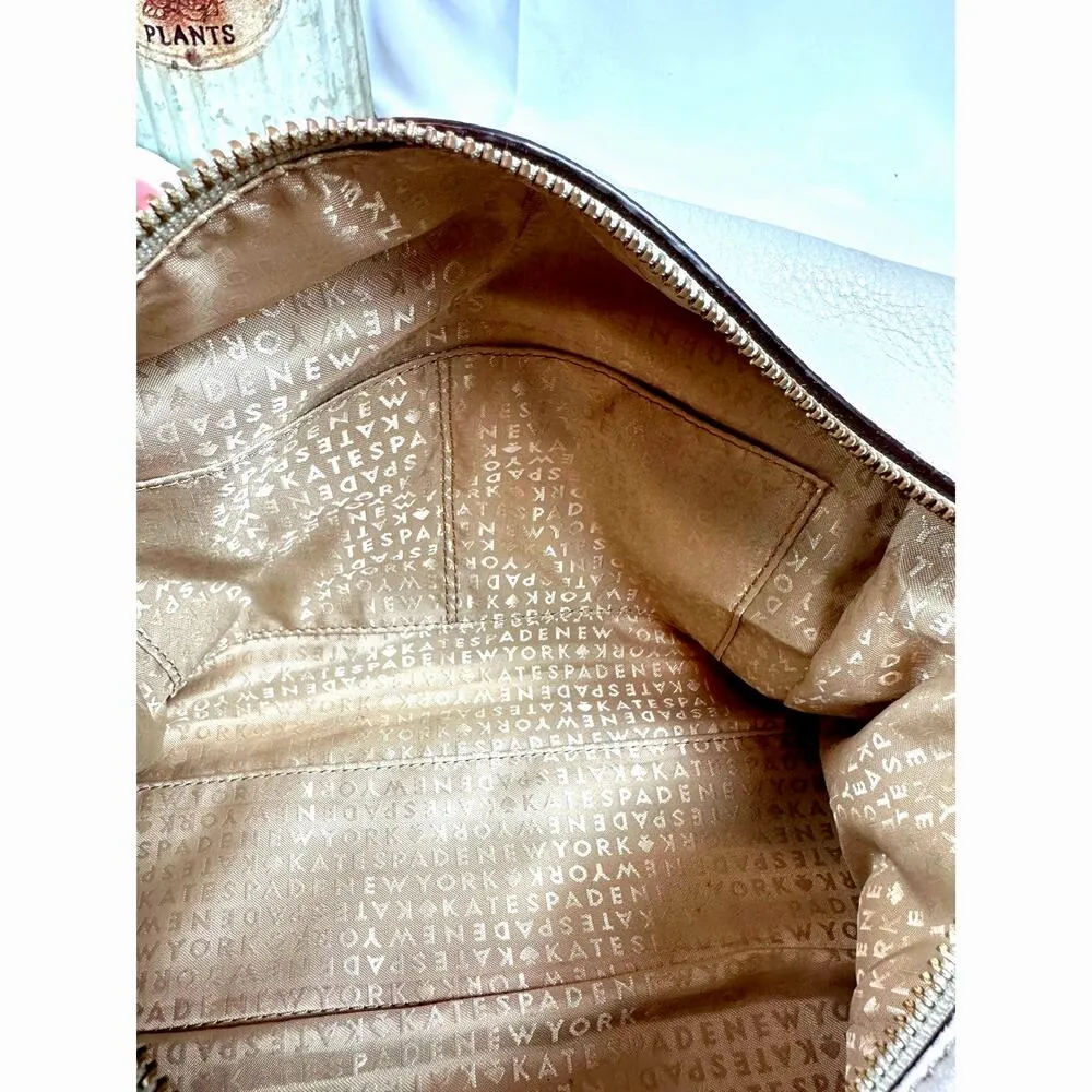 Kate Spade New York Grant Park Hadlen Crossbody Leather Handbag Moussfrost Taupe - Image 13