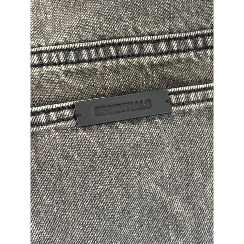 Fear of God ESSENTIALS High Waisted Fitted Leg Jeans in Vintage Black 26 New - Image 9