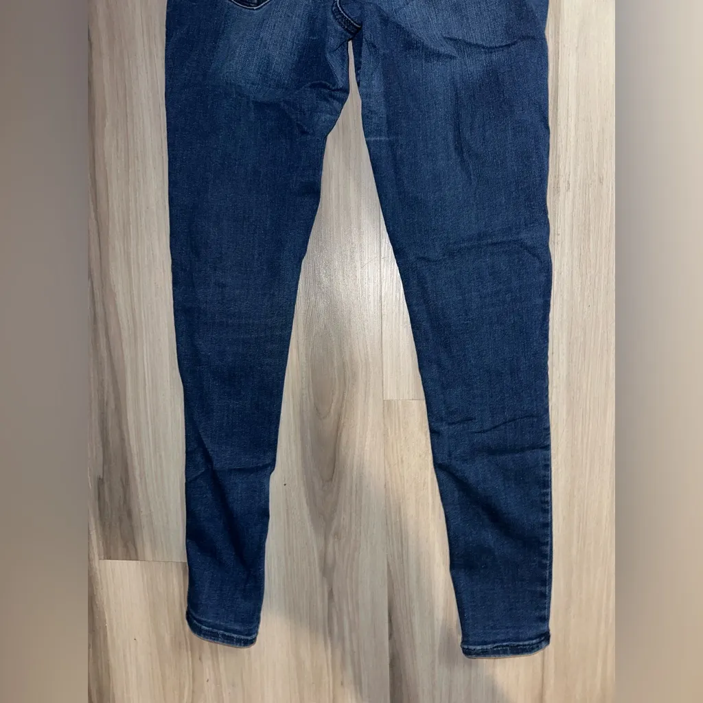 Old Navy Blue Denim Jean Material Rockstar Stretch  Jeggings Stretch Waist 4R - Image 9