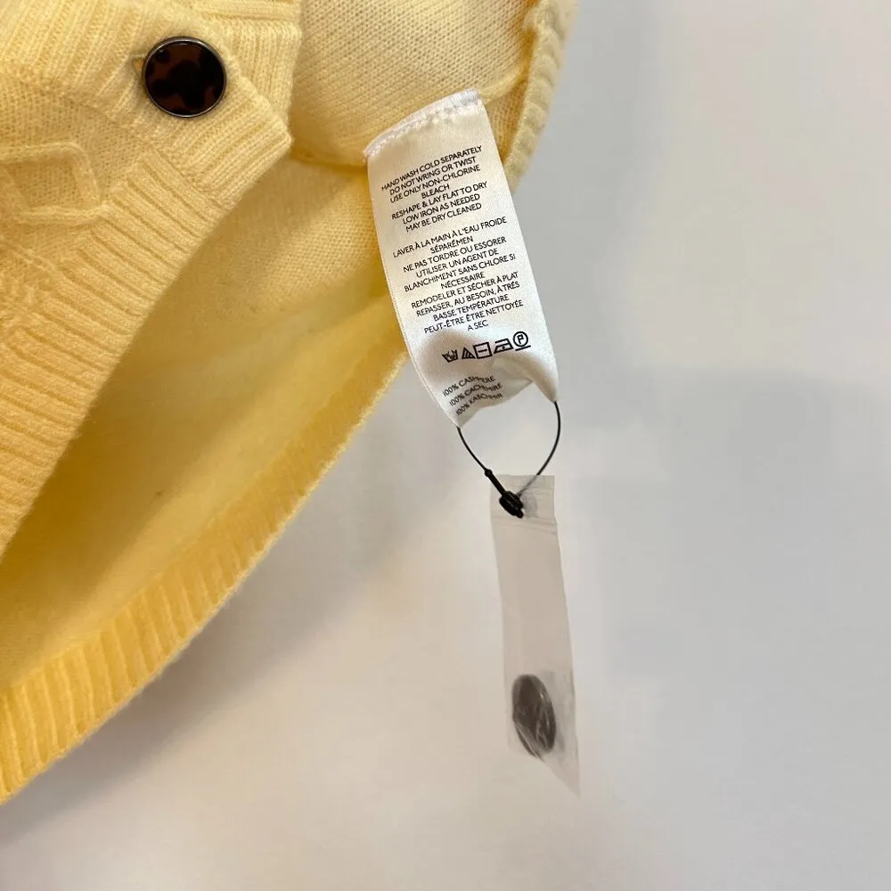 FREE PEOPLE Beatrice Cashmere Vest in Pastel Yellow Size Small NWT - Image 5