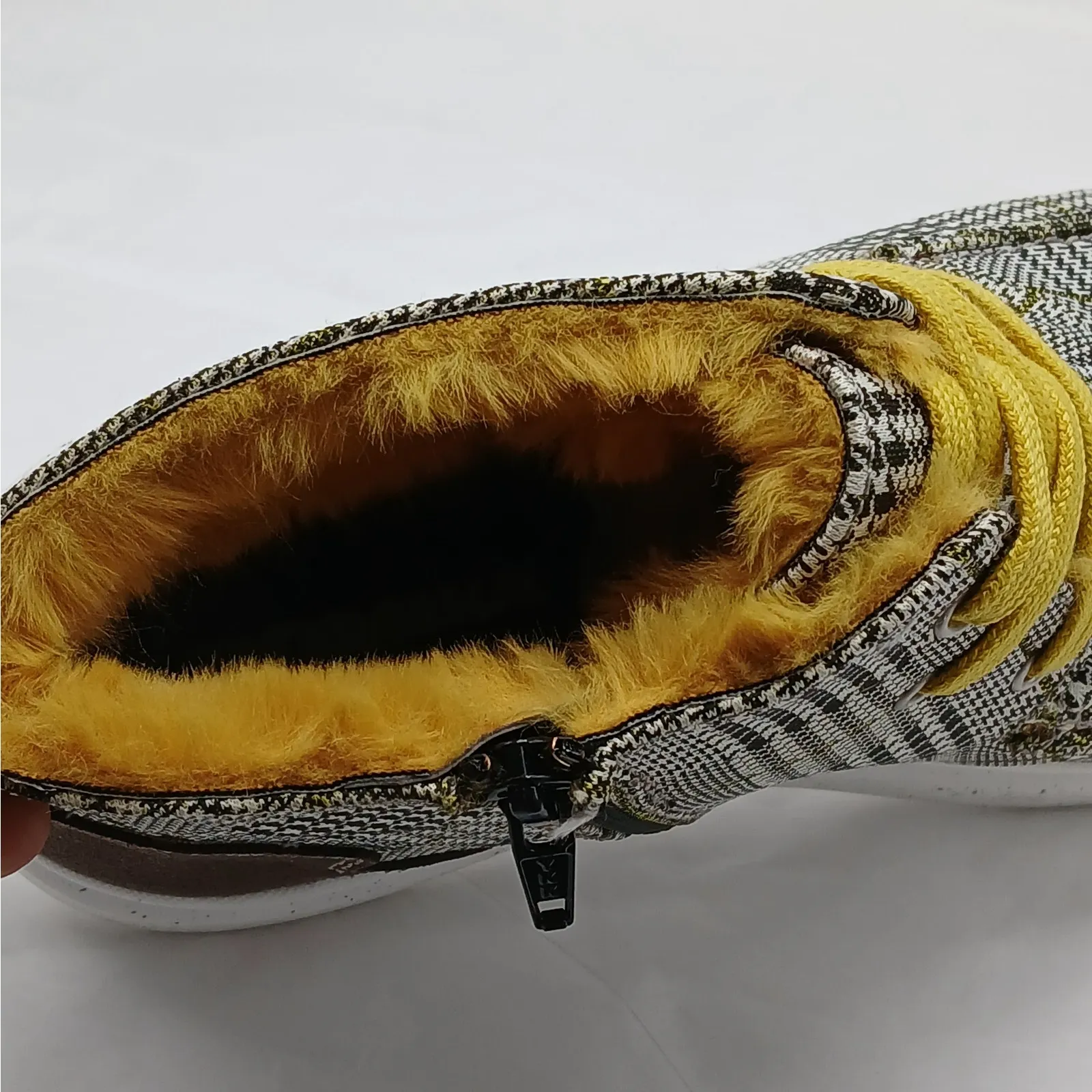 Josef Seibel Romika Sneaker Boots Women's 41(US 10.5) Houndstooth Plaid Preppy Brown - Image 12