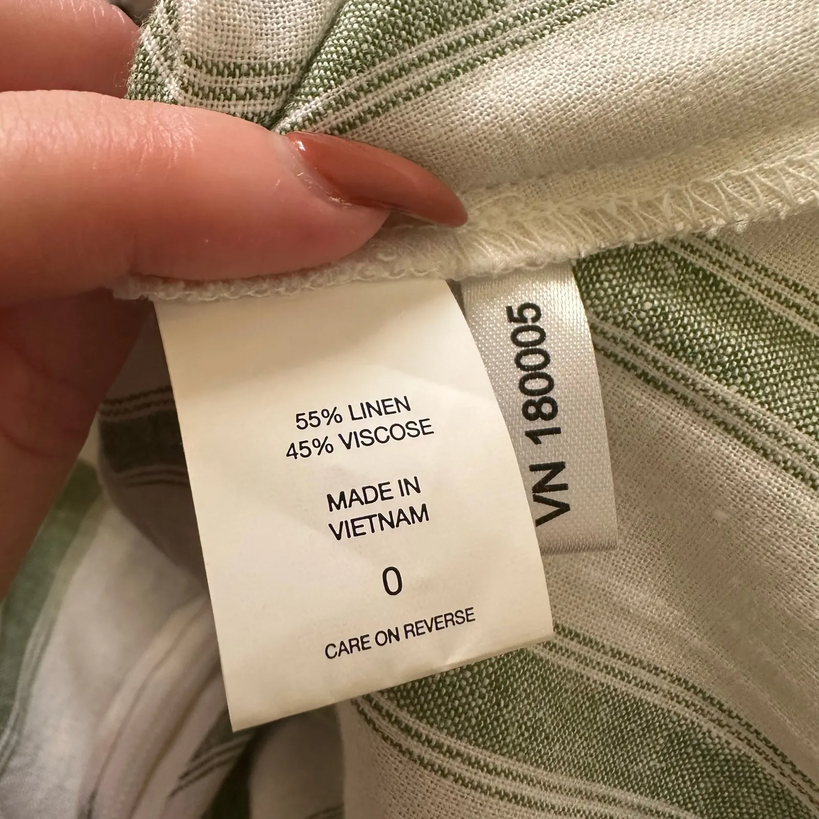 Happy x Nature white & green striped hi - Image 6