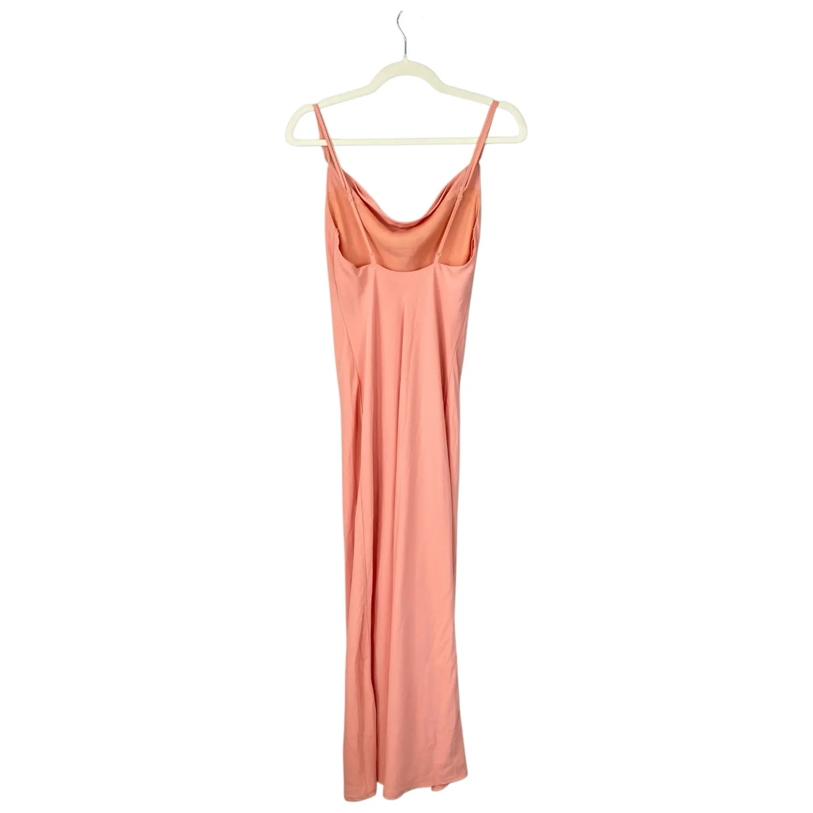 ABERCROMBIE & Fitch Cowl Neck Maxi Dress in Blooming Dahlia Size XS Long Peach - Image 3