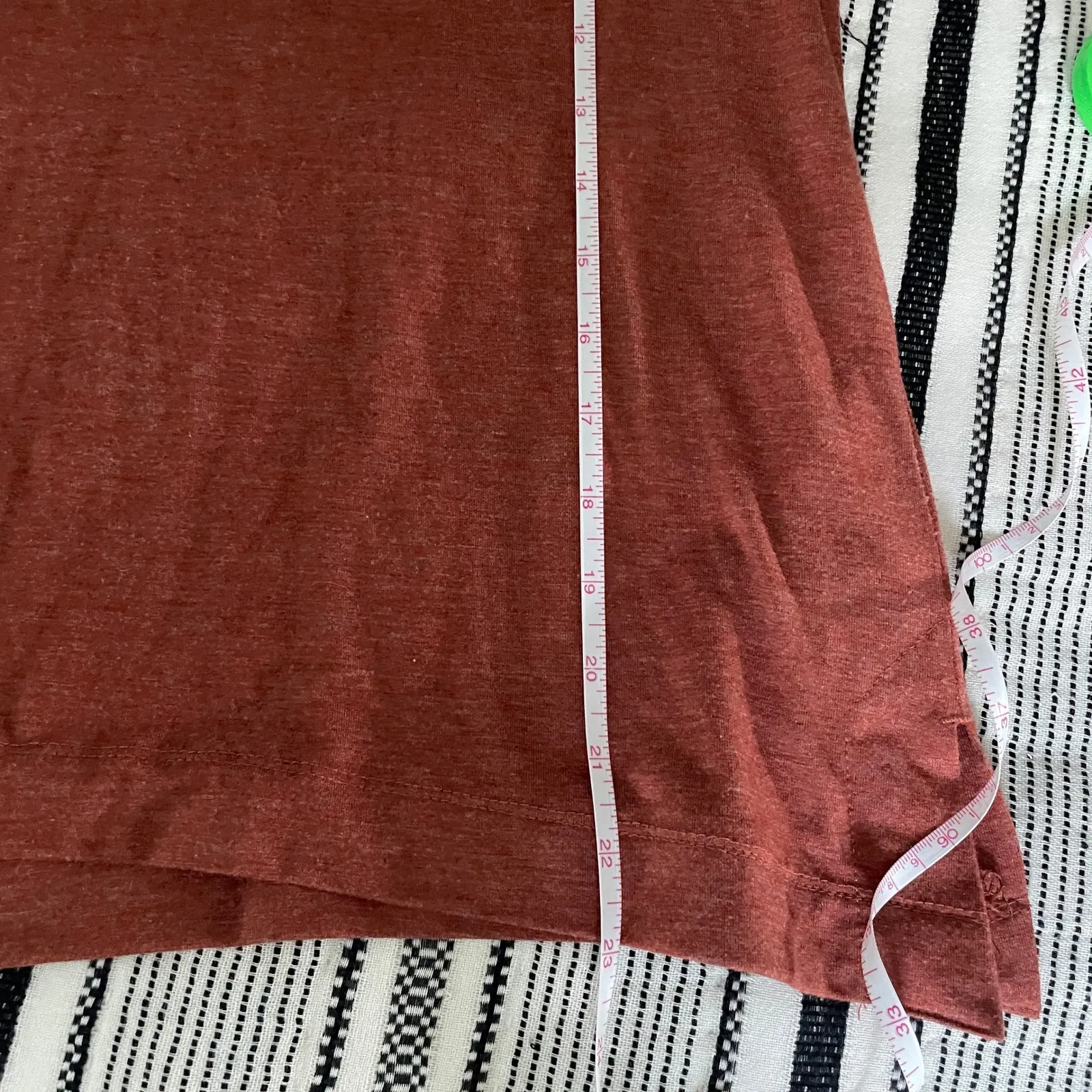 Soft Surroundings  Crew Neck Tee size Small Red Brown Comfy Lounge Elevated Basic - Image 6