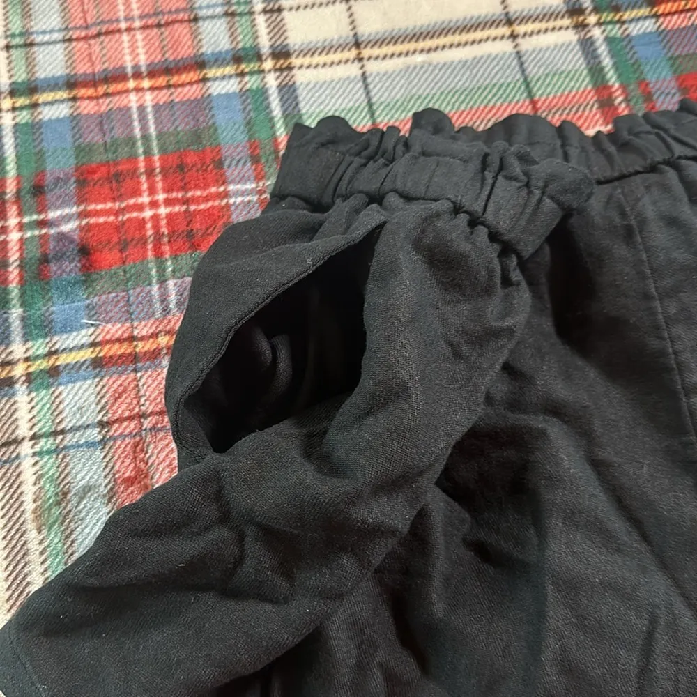 Tie Front Pull On Linen Blend Black Shorts size Large NEW - Image 14