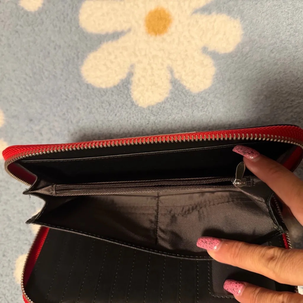 Red, White, and Blue Zip Wallet Red - Image 4