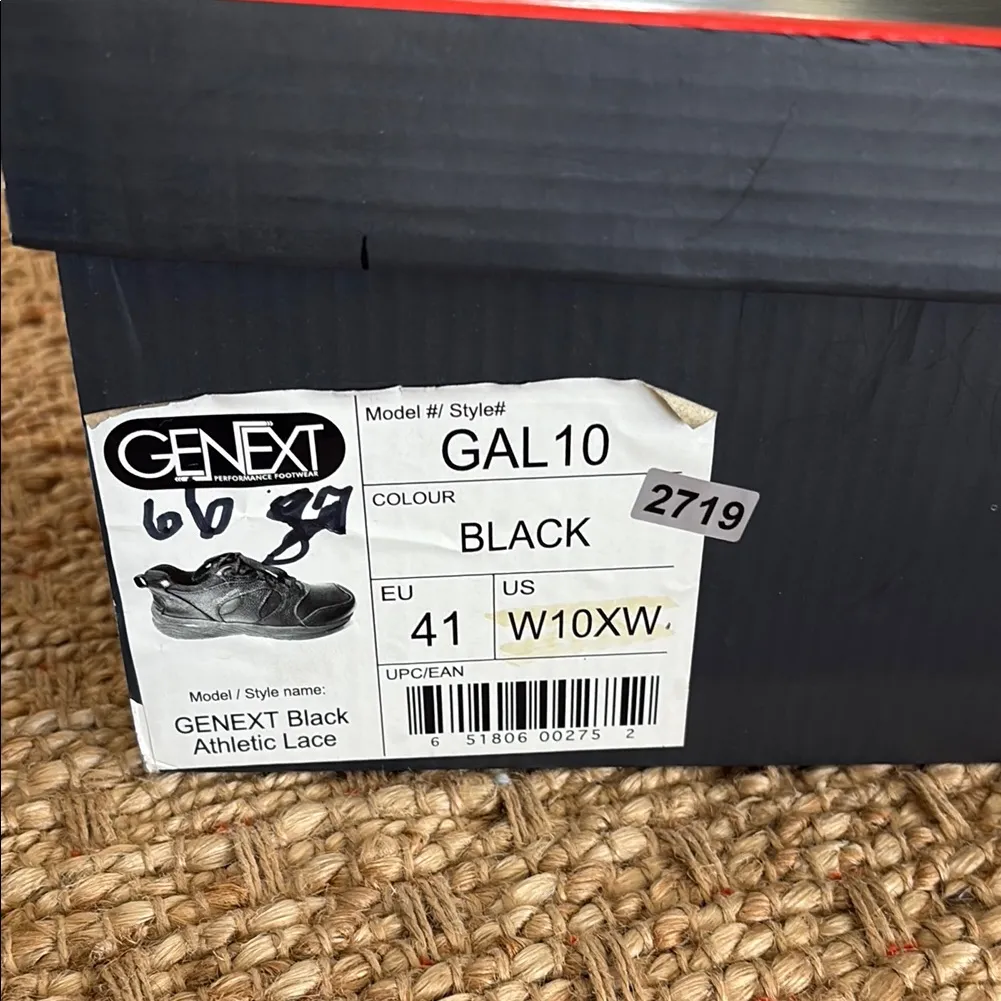 Genext 10W Athletic Lace Women’s Black Tennis Shoe EU size 41 in box - Image 7