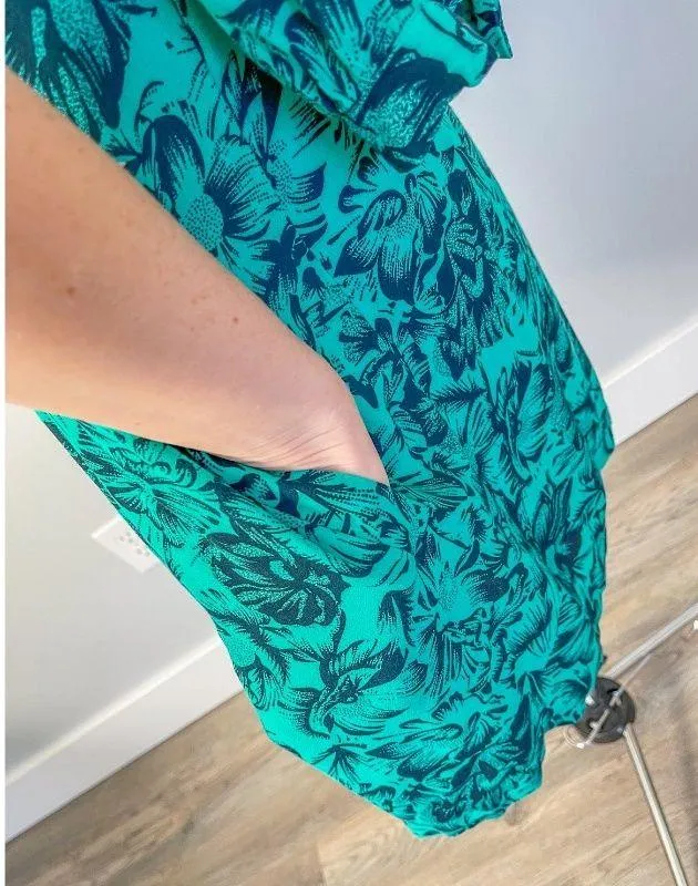 Maeve Viridian Green Floral Print Rosemary Shift Dress - Image 8