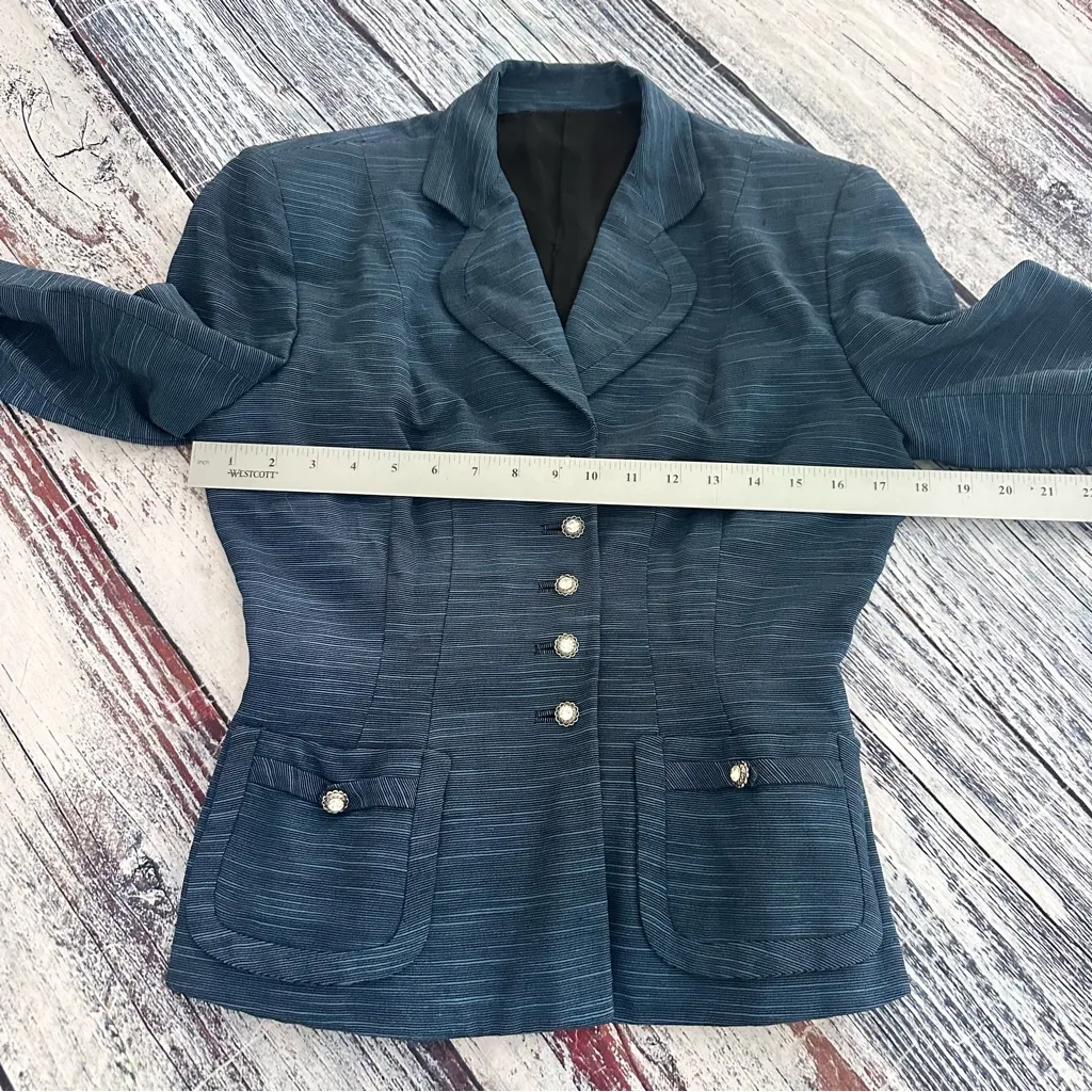 Vintage Corday of New York Elegant Blue Women's Blazer - Image 8