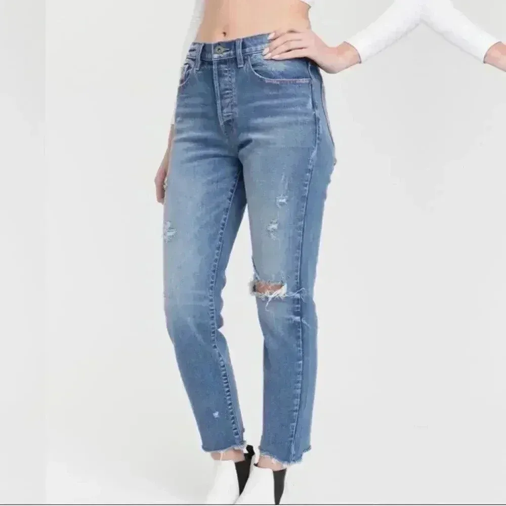 Pistola Nico High Rise Mom Fit Jeans in Bluegrass Wash Size 27 NWT - Image 2