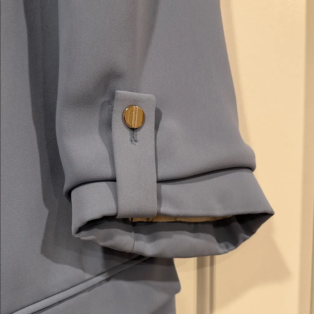 Zara Women's Light Blue Rolled Sleeve Blazer XL‎ - Image 2