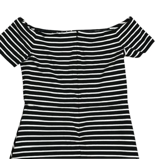Revolve 1.STATE Striped Off Shoulder Dress Bodycon‎ Mini Short Sleeve Party Sz M - Image 8