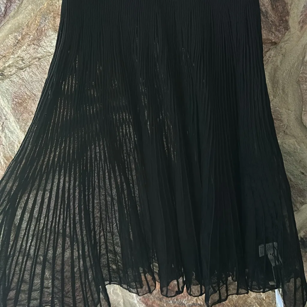 Commense Mesh Panel Pleated Skirt black size XL - Image 4