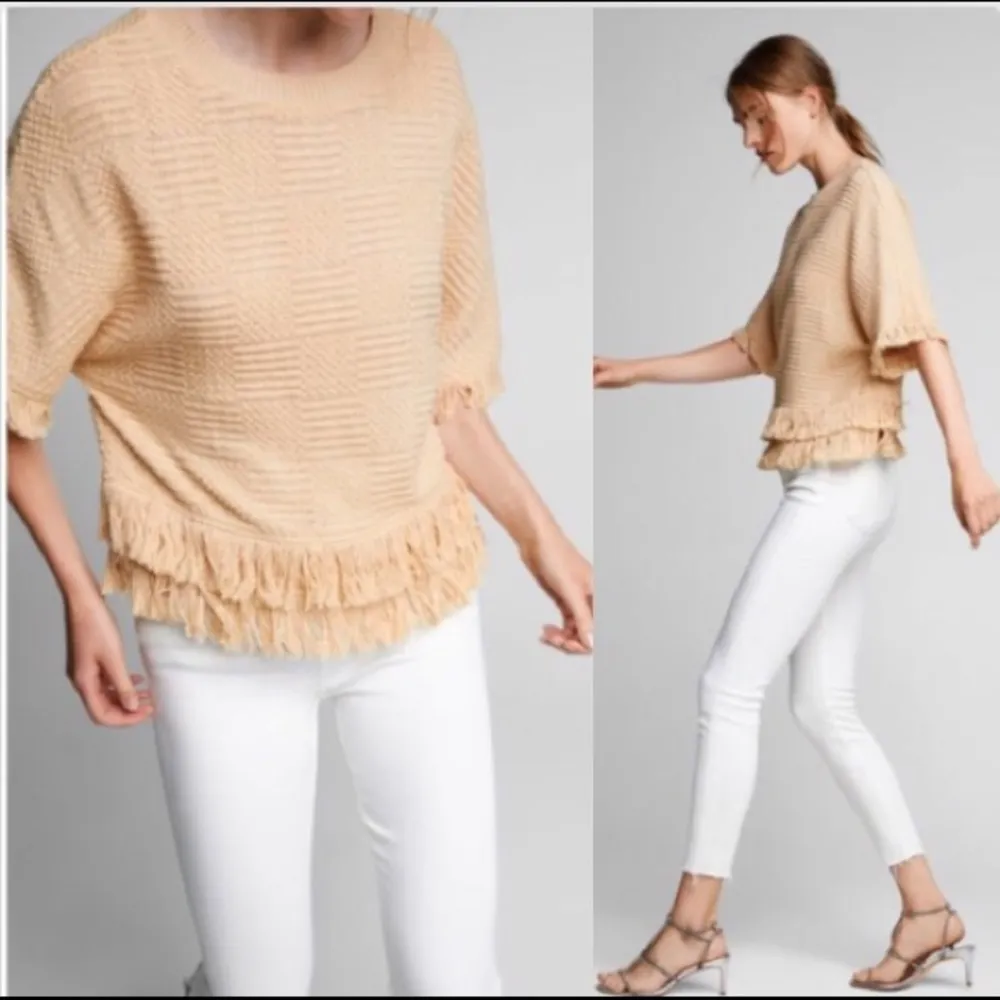 Zara Tweed Top with Fringe - Image 4