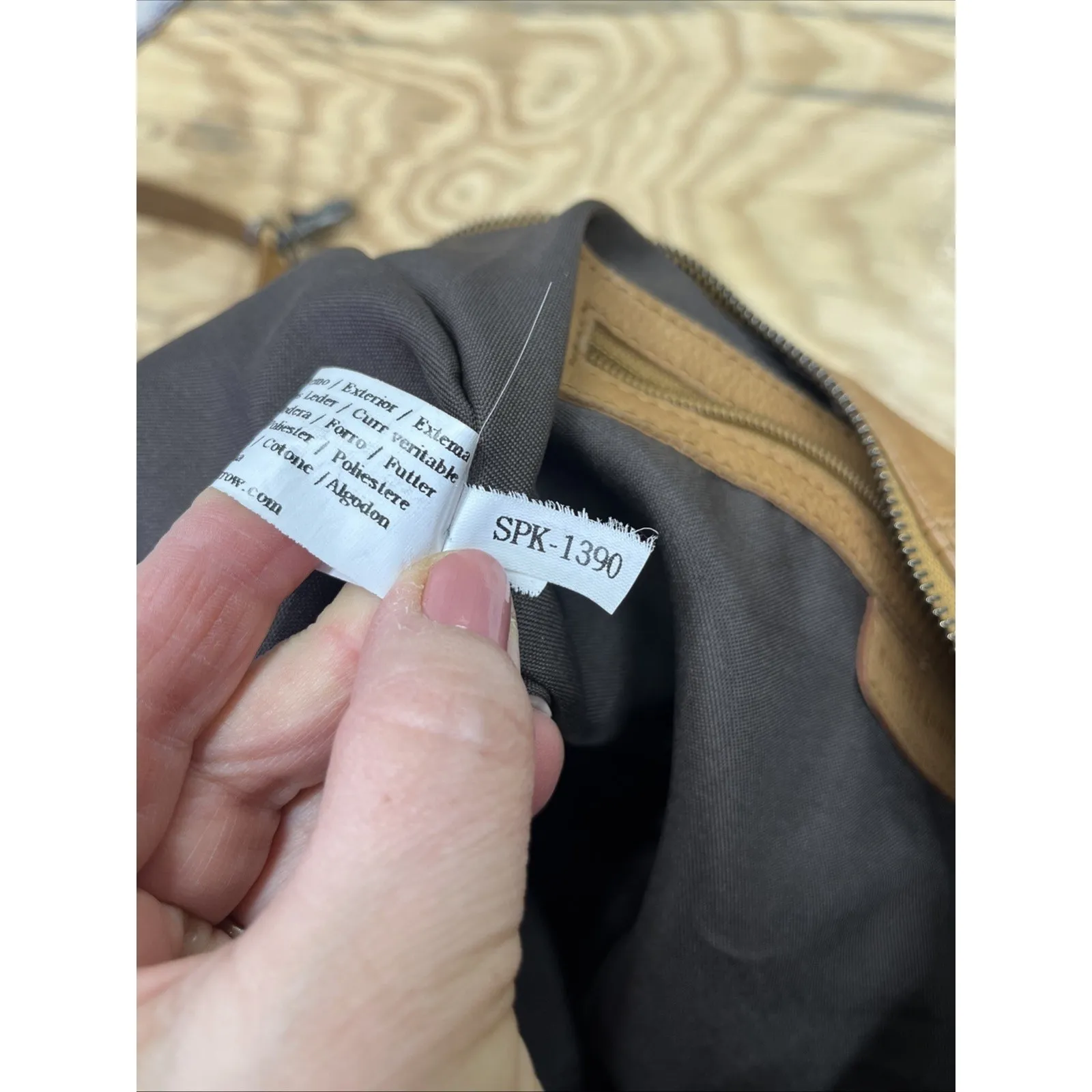 Spikes Sparrow Brown Leather Slouchy Hobo Shoulder Crossbody Purse Bag Beige Tan - Image 13