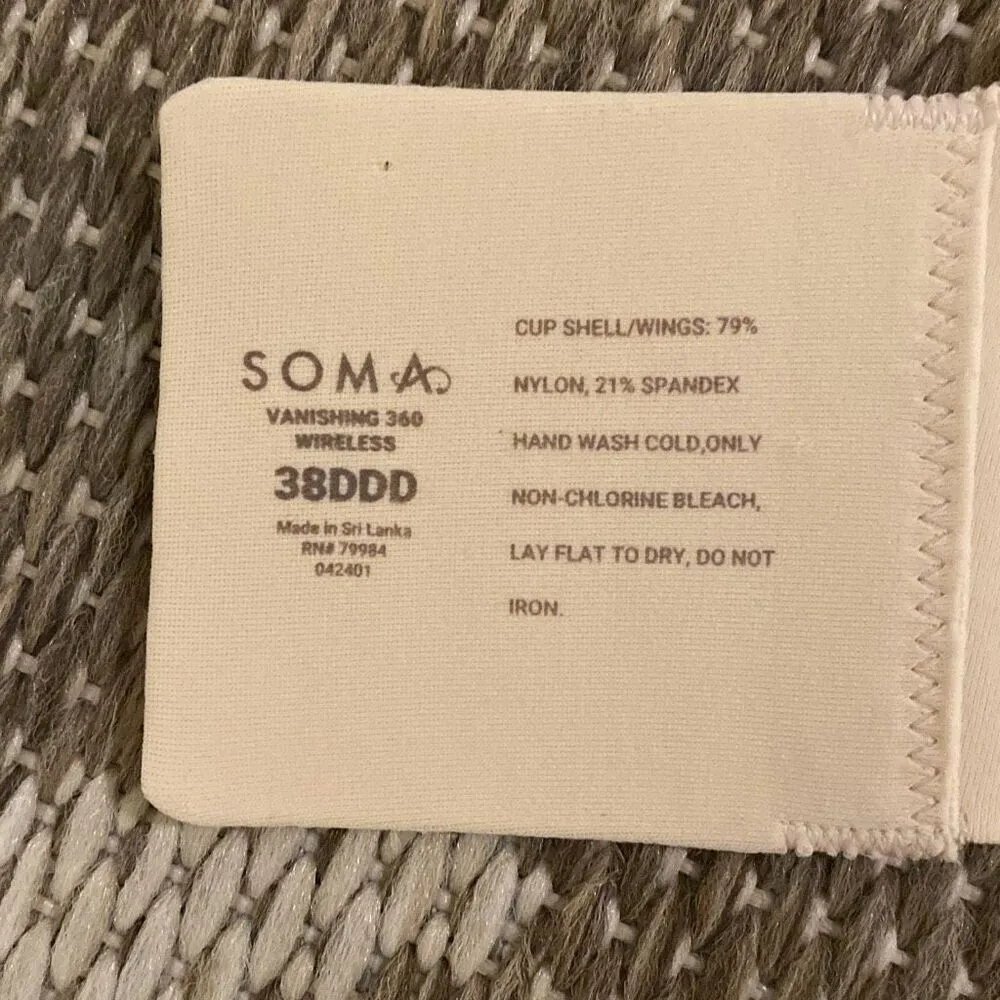 Soma  bra vanishing 360 wireless bra size 38DDD - Image 4