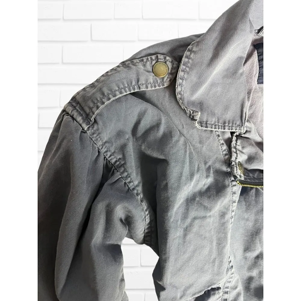 American‎ Eagle Women's Size S Blue Purple Bomber Jacket Asymmetrical Zipper - Image 7