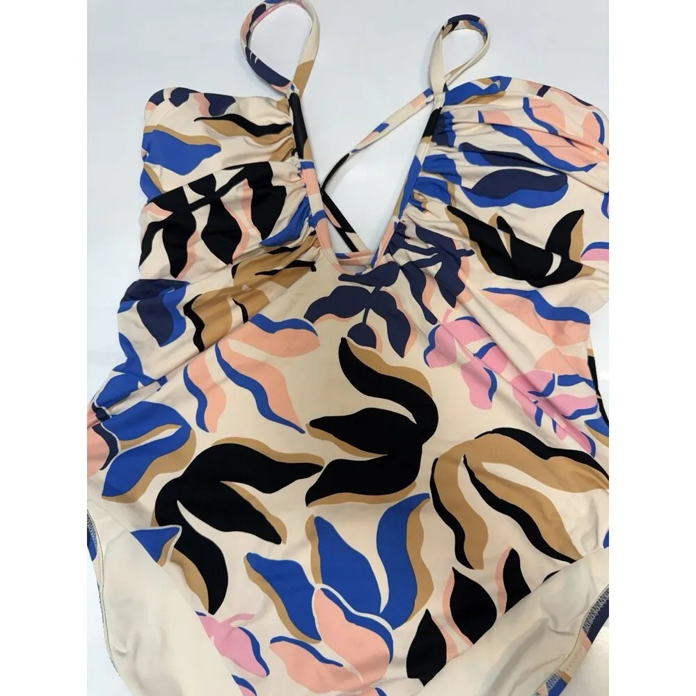 NWT Red Carter Large 10 Floral U Wire One Piece Swimsuit Sexy Beach Resort Print - Image 14