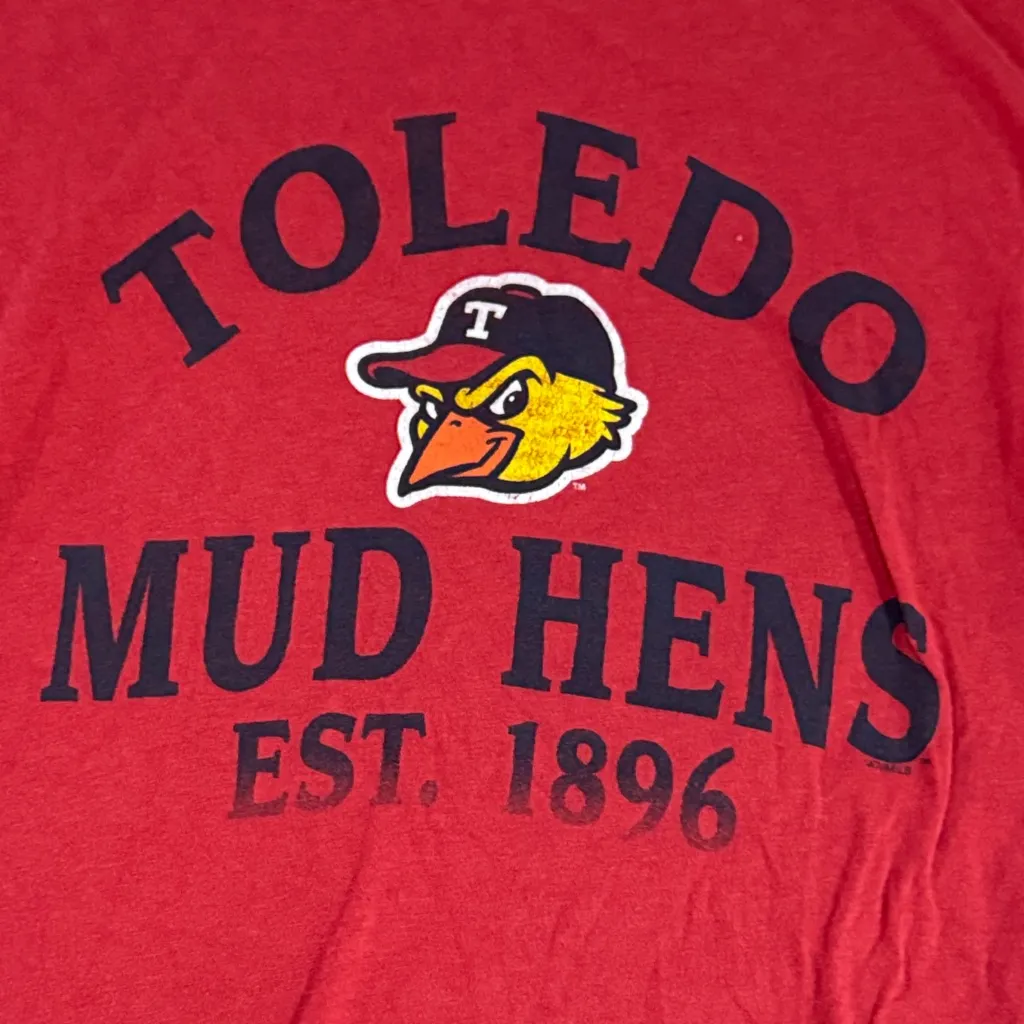 47 Women's Red Toledo Mud Hens Tee - Image 3