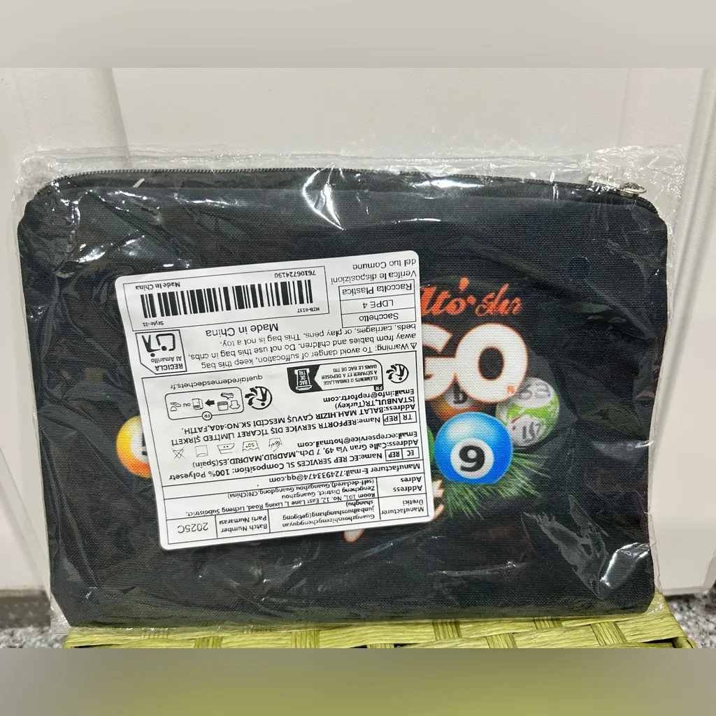 Bingo Night Makeup Bag NWT Black - Image 2