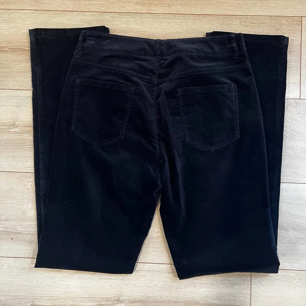 PURE Collection High Rise Blue Velvet Cotton Straight Jeans 6L Size 6 - Image 2