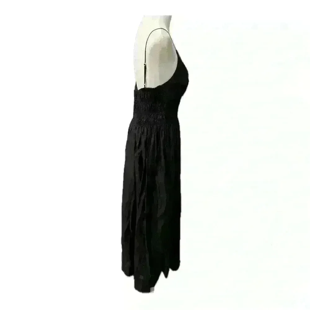 MOON RIVER Women's V Neck Sleeveless Shirred Maxi Dress Black New With Tags - Image 5