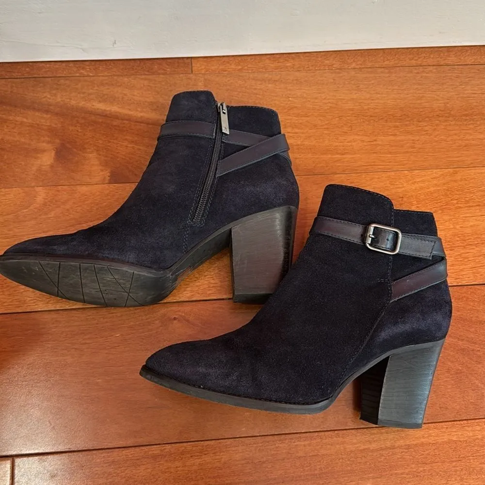 Aquatalia Black Suede Ankle Heel Dressy Boots size 10 - Image 4