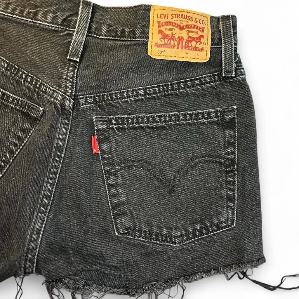 Levi’s 501 Black Cutoff Daisy Dukes – Approx Size 26 - Image 8