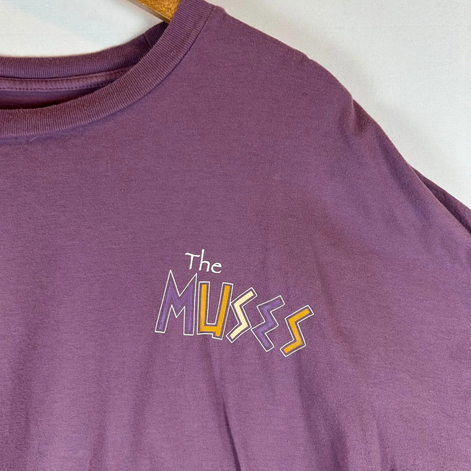 Disney Our Universe The Muses Long Sleeve Purple Graphic Tee Women's Size L - Image 7
