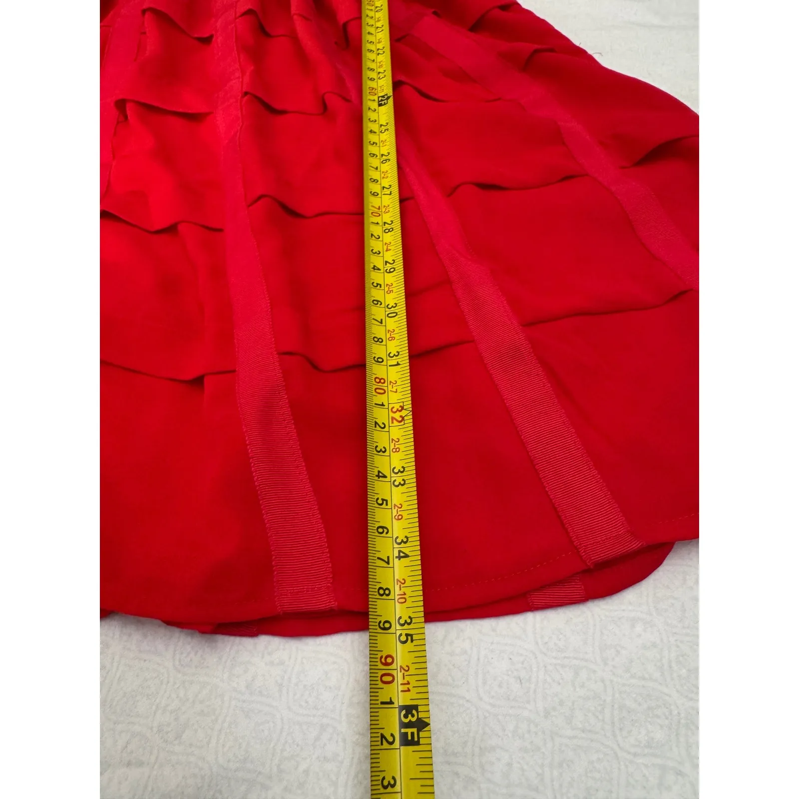 Sachin & Babi‎ Red Sleeveless Tiered Casual Dress Collared Party Size 2 - Image 8