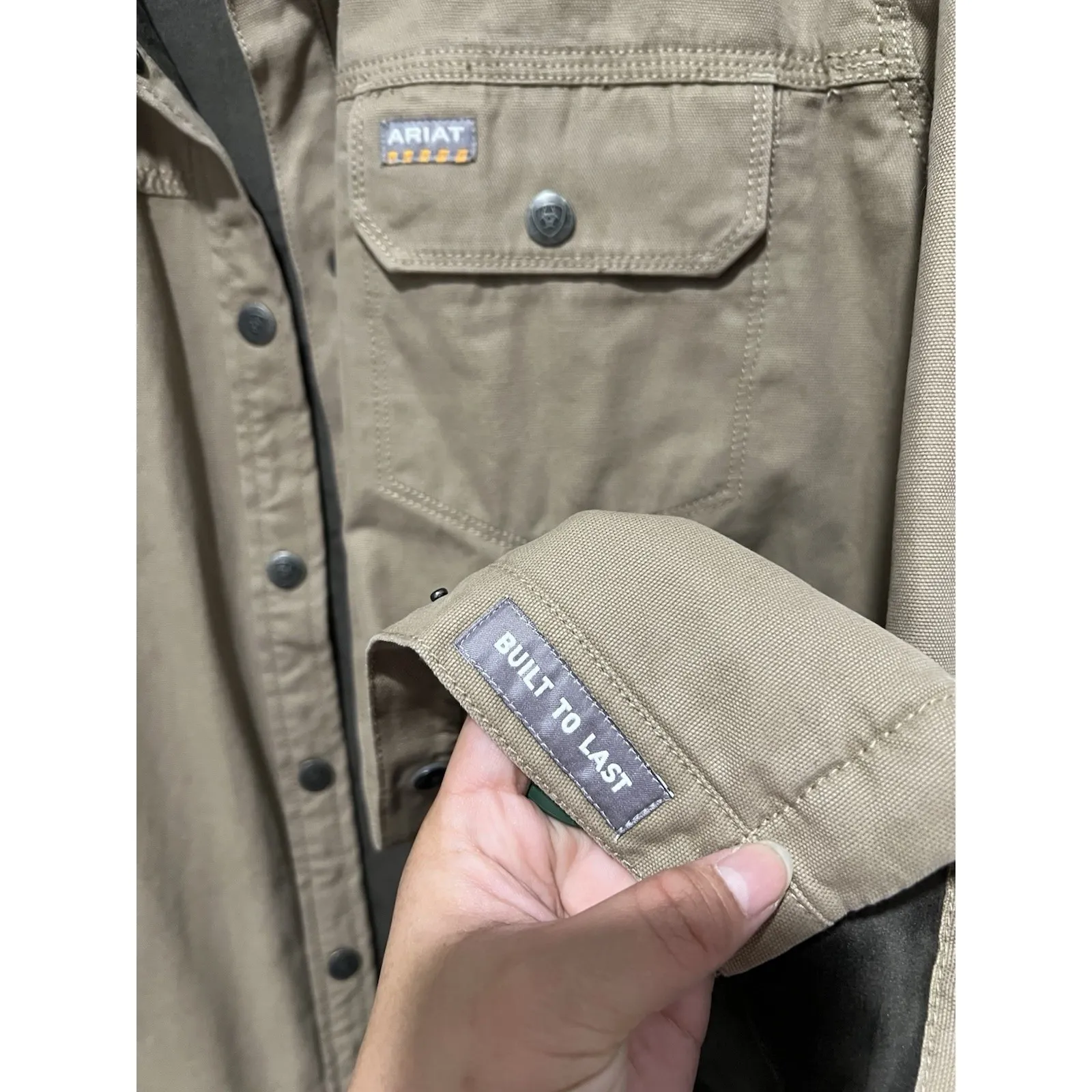 Ariat Women's Rebar‎ Canvas Long Sleeve Snap Shirt Jacket NWT - Insulated - 2XL - Image 5